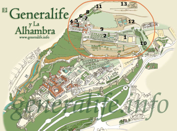 Plano de la Alhambra y el Generalife